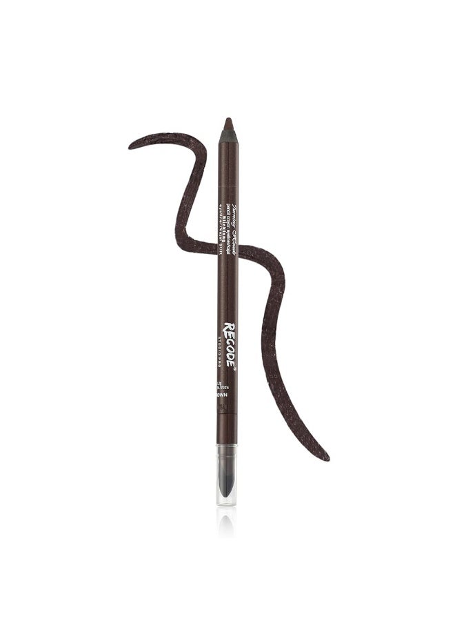 Matt Turning Heads Crayon Gel Eyeliner Kajal Pencil Smudger Long Lasting Waterproof Smudge Proof Brown 1.2gm