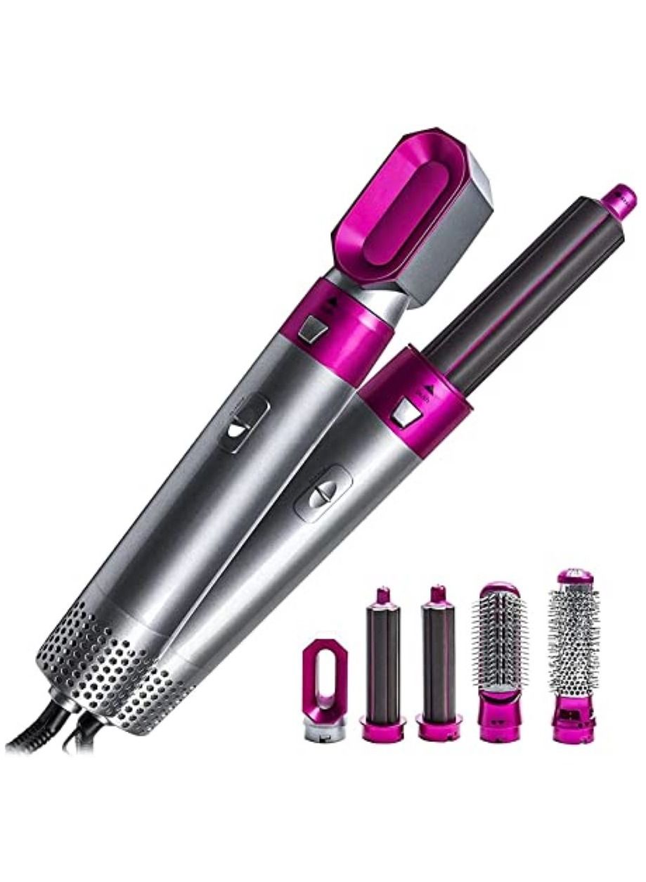 5 IN 1 ONE STEP HAIR DRYER VOLUMIZER BRUSH BLOW DRYER STYLER FOR ROTATING STRAIGHTENING CURLING NEGATIVE ION CERAMIC BLOW DRYER