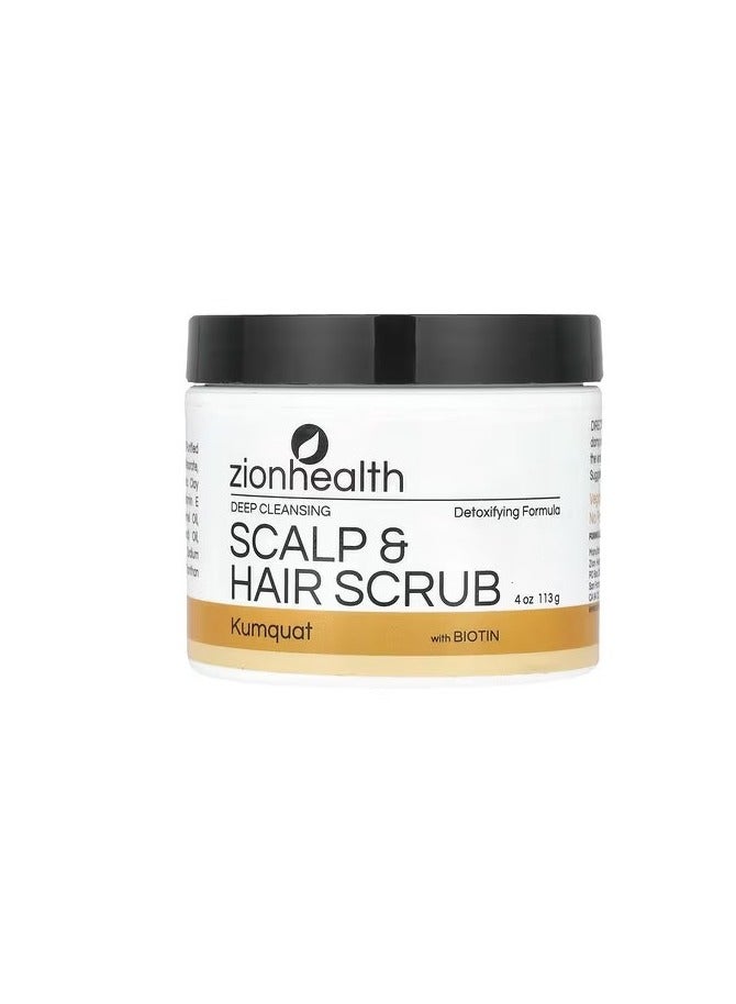 Scalp & Hair Scrub with Biotin Kumquat, 4 oz 113 g