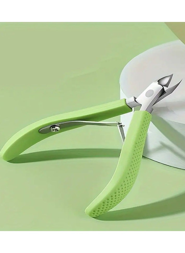 Stainless Steel Silicone Cuticle Nippers - Precision Dead Skin Remover & Ingrown Toenail Clipper, Odorless Manicure Tool, Cuticle Care, Nail Clipper