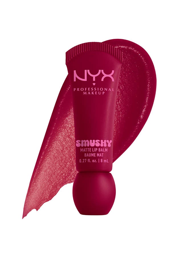 Smushy Matte Lip Balm, Soft Diffused Color, Matte FinishSqueeze N' Sizzle
