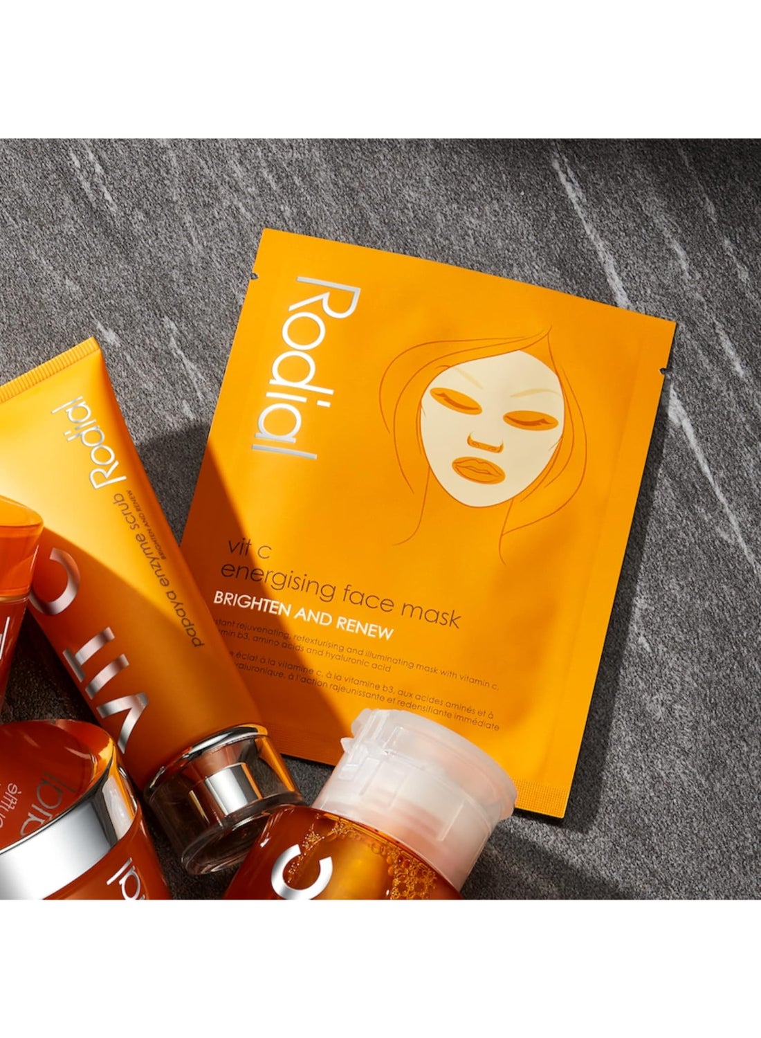 Rodial Vit C Cellulose Sheet Mask x 4 – Deep Hydration for Dehydrated Skin, Vitamin C & Green Tea, Cooling Bio-Cellulose for Inflammation Relief 4 Pack - image 6