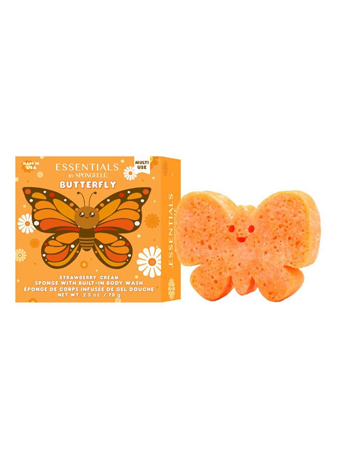 Strawberry Cream Butterfly Body Wash Infused Buffer 70g (Multi Use) - image 2
