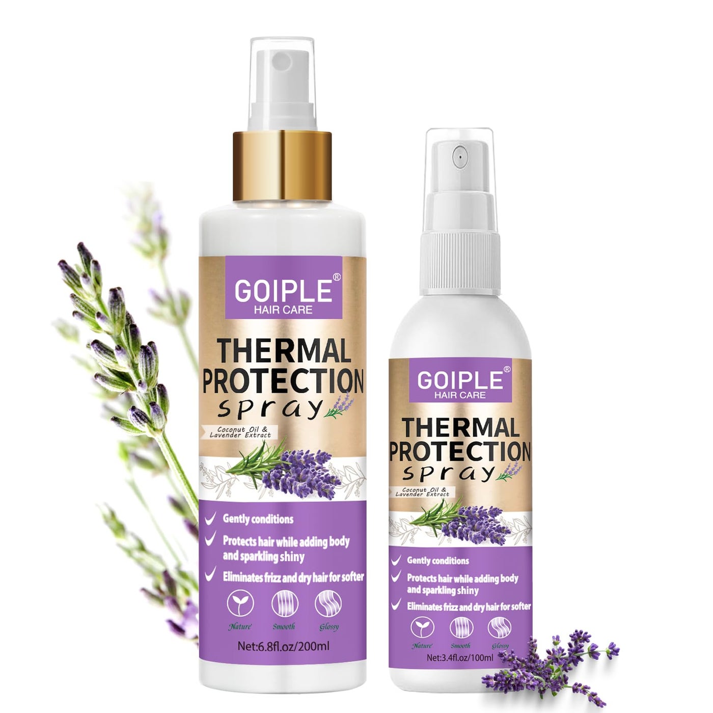 10 in 1 Heat Protectant Spray for Hair Protectant Product- Lavender Hair Heat Protectant Treatment - Repair 450Â°F Thermal Protector- Nourishing Formula Heat Protection Spray for Damage & Tame Frizz