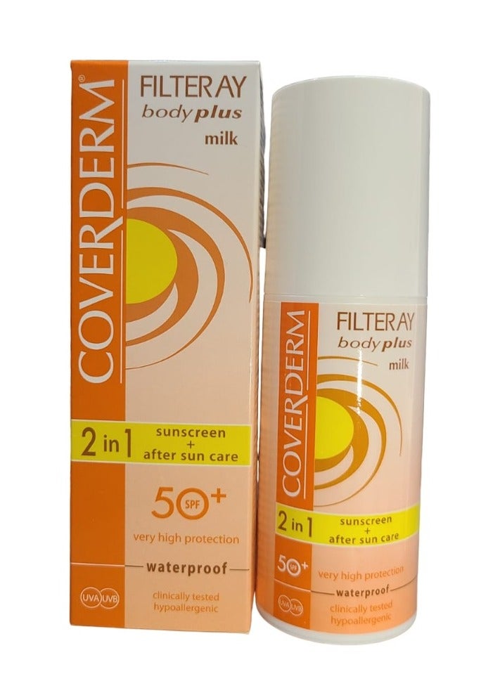 Coverderm - Filteray Body Plus Milk SPF 50 Very High Protection - Waterproof 100ml
