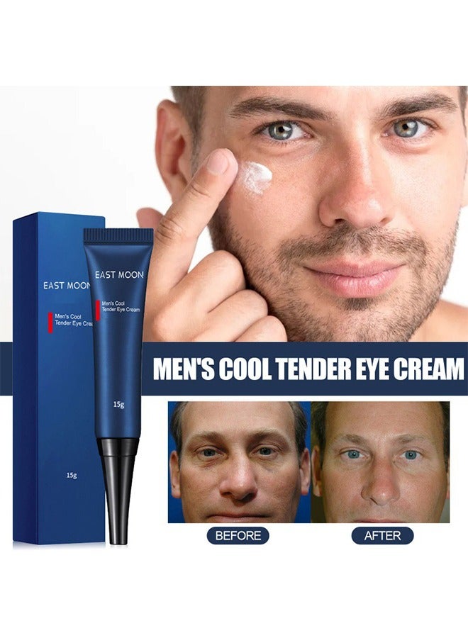 Men Eye Cream Anti Aging 15g，Fight Against Wrinkles And Signs Of Aging Around The Eyes, Boosts Hydration，Reduces Puffiness，Lightens Dark Circles, Suitable For All Skin Types