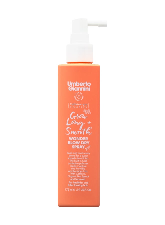 Umberto Giannini Grow Dream Long Spray 175ml – Anti-Humidity Shield for Long Hair, Heat-Activated Polymers, Wonder Blow Dry Spray for Frizz Relief 175ml