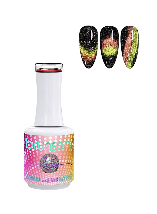 Gel Polish 15ml Disco 9D Magnetic Cat Eye Gel Polish Reflective Sparkly Diamond Gel Effect French Manicure Pedicure Gel Nail Polish Salon Quality Chip Resistant Gel Nail Extensions UV Gel for Nail Art