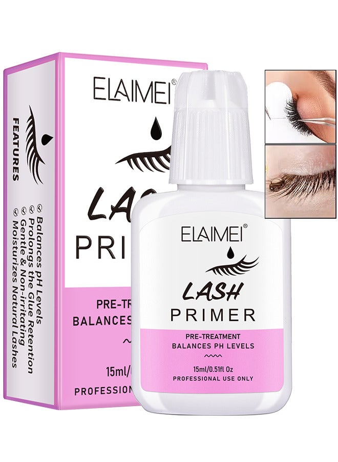 Lash Primer For Eyelash Extension Professional Use Only Easy To Remove Proteins And Oils Enhance Adhesive Strength Of Eyelash Extensions Pre Treatment For Lash Enhancer Primer