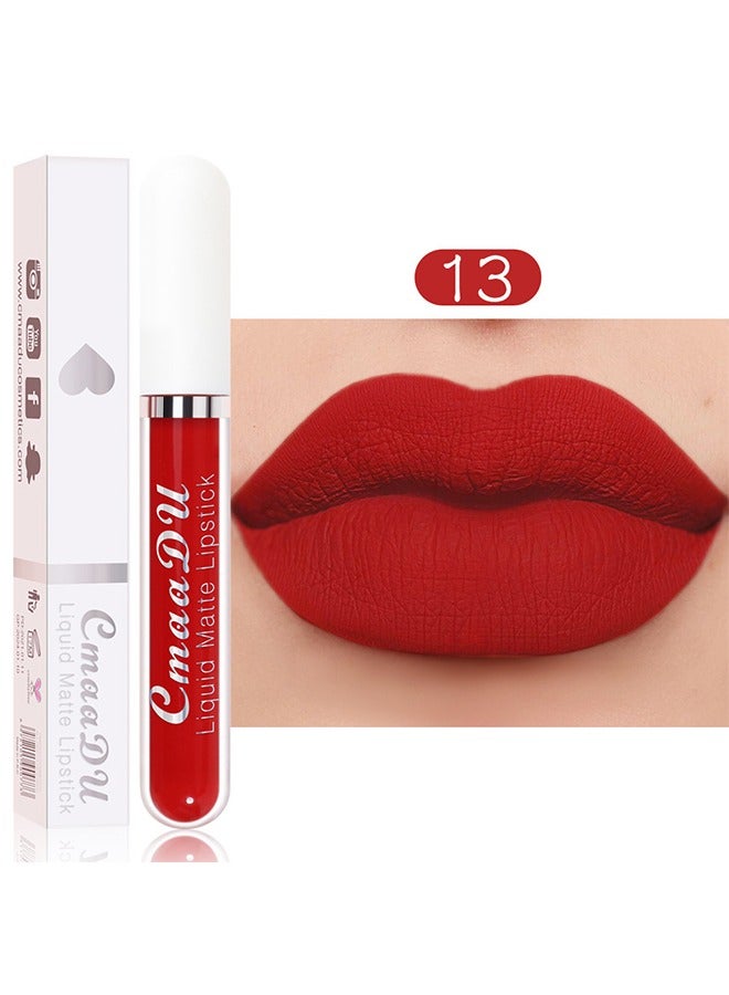 Liquid Matte Lipstick ,Has A Refreshing Texture, Easy To Color, Does Not Touch The Cup,Has A Long-Lasting Moisturizing Effect, With A Matte And Lip Filling Effect(#13)