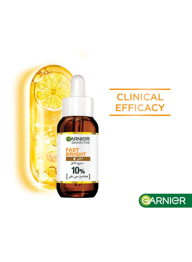 Skin Active Fast Bright Overnight Booster Face Serum With 10% Pure Vitamin C, 30ml