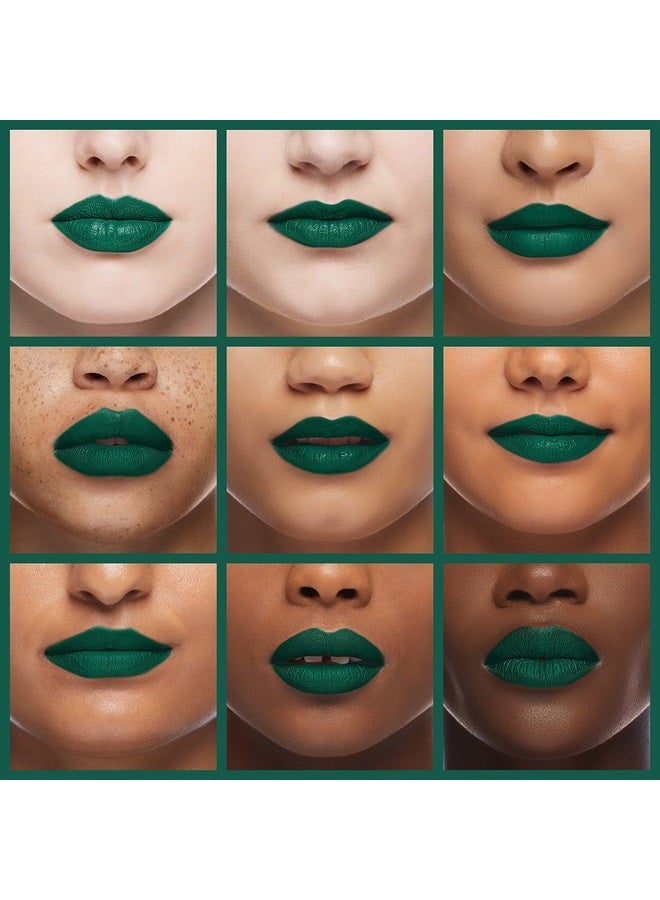 Dark Green Liquid Lipstick Long Lasting Kissproof Waterproof Lightweight Smudge Proof Matte Color Stay Lip Stain Talc-Free Mica-Free Gluten-Free Paraben-Free | Jocelyne