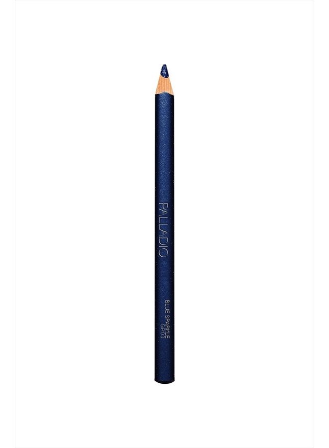 Glitter Eyeliner Pencil, Longlasting Creamy Cosmetic Pencil, Shimmer Eye Liner, Buttery Smooth Tip, Professional Makeup Glittery Pencil, Sharpenable, Blue Sparkle