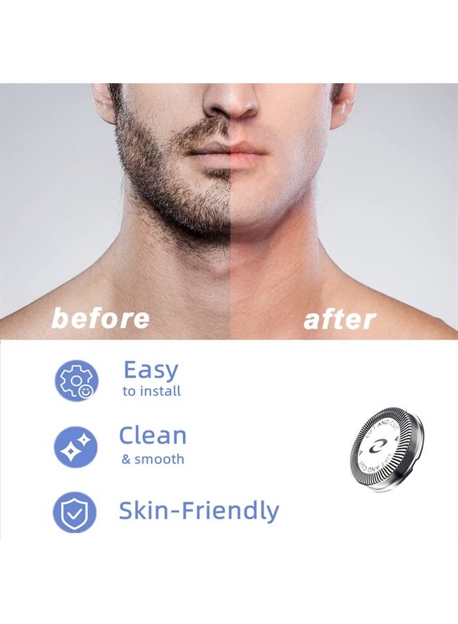 HQ56 Replacement Shaver Heads for Philips Norelco HQ3 HQ4 HQ55 HQ56 HQ6,3Pcs Replacement Shaver Head Compatible with HQ300 HQ442 HQ916 HS190 HQ6990 Electric Shavers etc.