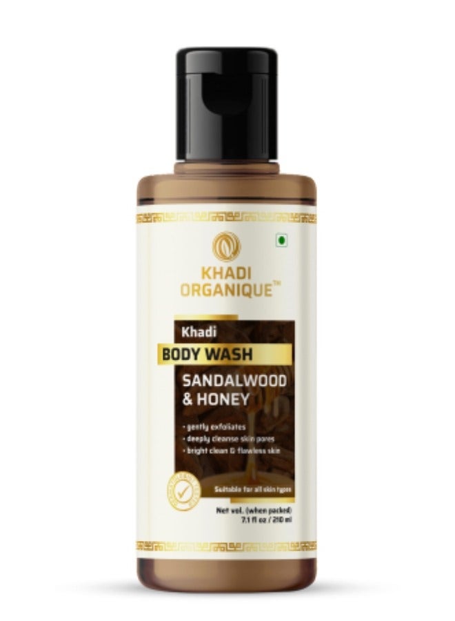 Khadi Organique Sandalwood and Honey Body Wash 210 ml