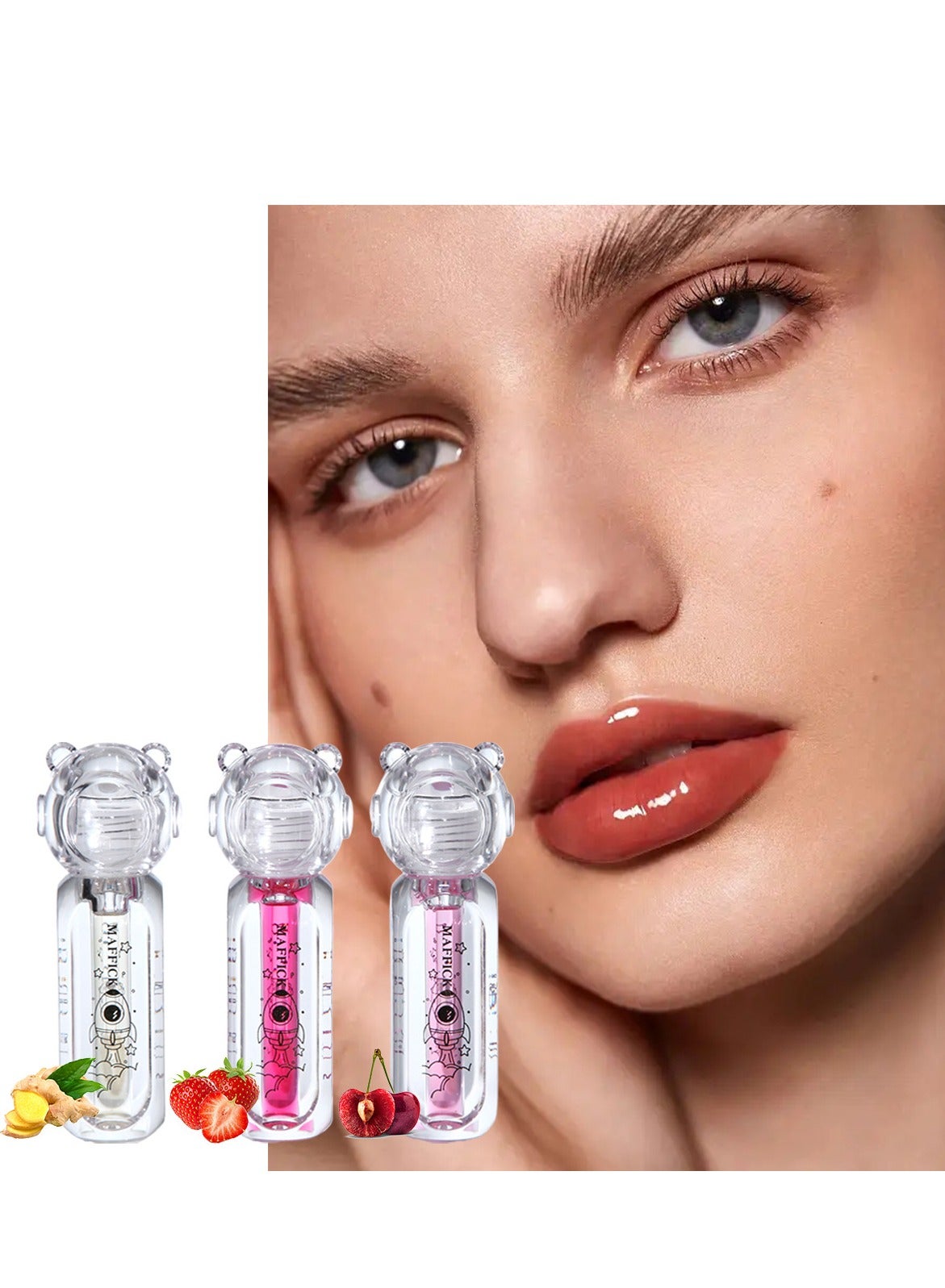 MAFFICK Nourishing Lip Oil, Natural Lip Essence Conditioner: Moisturizing, Reducing Lip Wrinkles, Preventing Dryness and Chapping for Glossier Lips