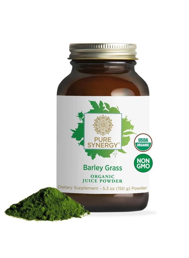 Organic Barley Grass Juice Powder | Chlorophyll-Rich Greens Powder | Organic Cold-Pressed Barley Grass Juice | for Energy, Detox, and Digestion Support (5.3 oz.)