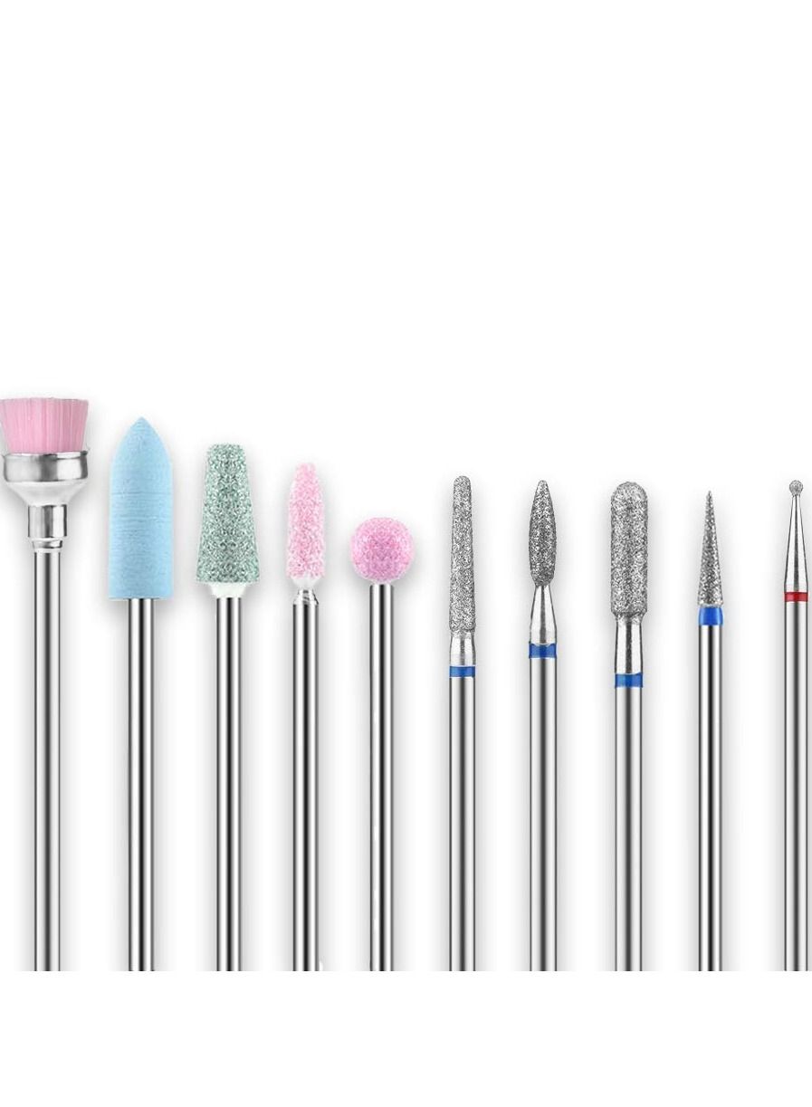 Electric Nail Drill Bits Kit Professional Cuticle Polishing Bits