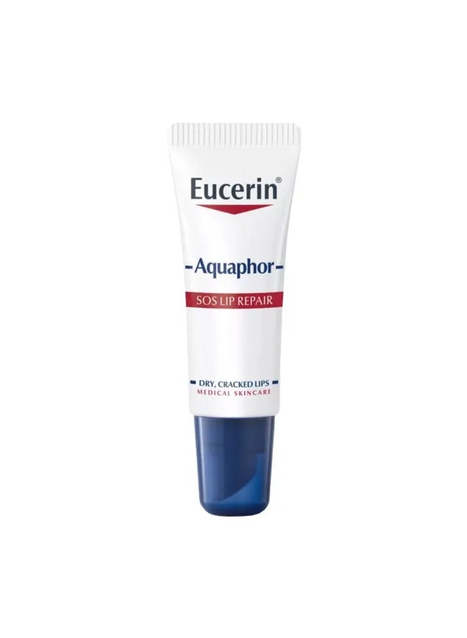 Eucerin Aquaphor SOS Lip Repair Balm, 10ml - Intensive Treatment for Dry & Cracked Lips