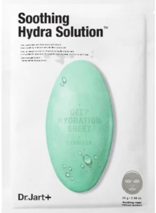 Dermask Soothing Hydra Solution Korean Face Mask for Visibly Irritated Skin | Sheet Mask | Korean Skin Care | Travel Size, 1 Pack