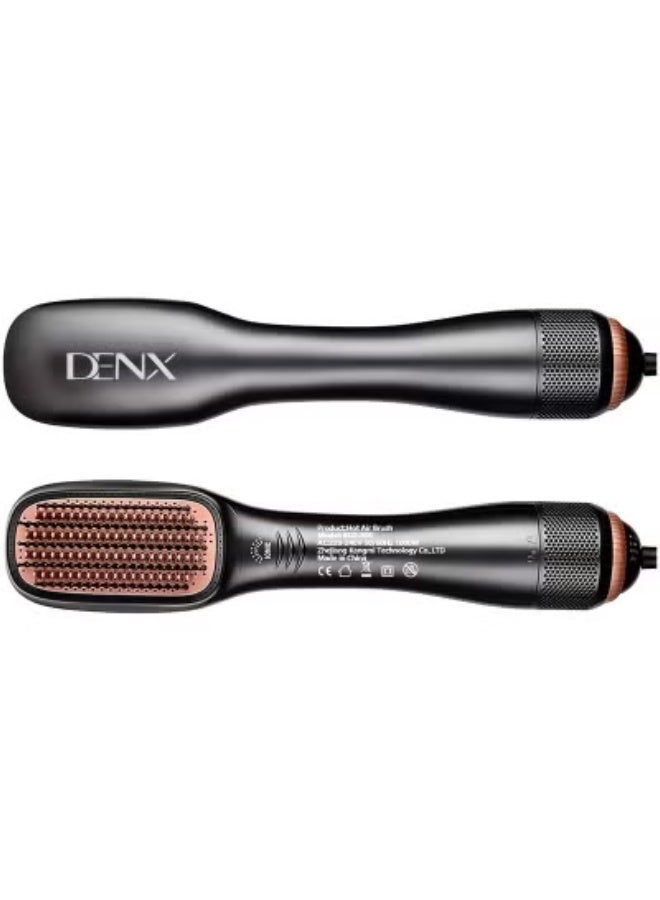 2-in-1 Hot Air Brush for Hair Drying, Straightening & Volumizing | 1200W-1500W Power | 3 Adjustable Heat & Speed Settings | Max Temperature 155°C | Oval Barrel Design for Easy Styling | Lightweight Blow Dryer Brush for All Hair Types – Model DX1353