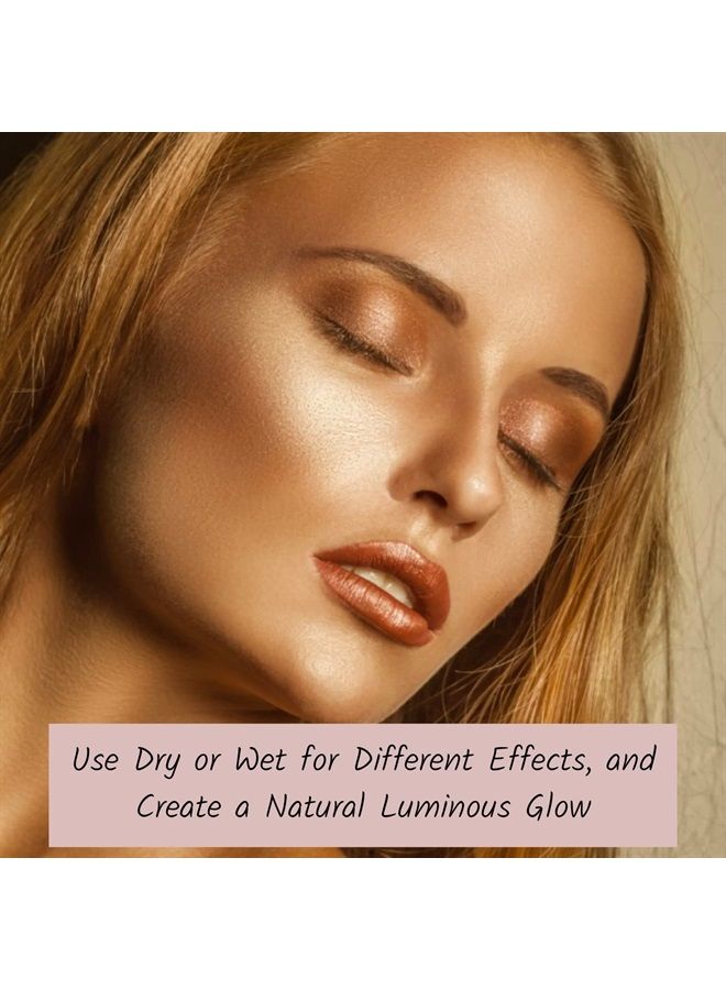Yellow Gold Highlighter Makeup Loose Powder Shimmer Pigment for Face and Body | Vegan Paraben-Free Cruelty-Free