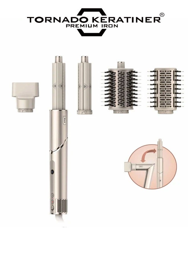 Airwrap multi-styler Air Drying & Styling System with Ultimate 5-Piece Accessory Pack of Auto-Wrap Curlers, Oval Brush, Paddle Brush & Concentrator Attachments, White
