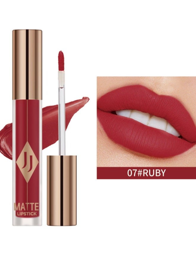 Matte Lip Glaze Lip Gloss Moisturizing Color Long-lasting Non-stick Velvet Matte Lipstick Suitable For Dark Skin Bright Red