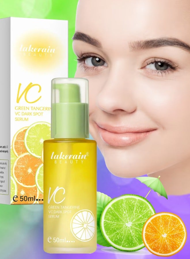 50ml Green Tangerine Vitamin C Face Serum Anti Aging Serum with Orange Extract and Niacinamide Reduce Dark Spots Acne Fine Lines and Wrinkles Hydrating Moisturizing Brightening Serum