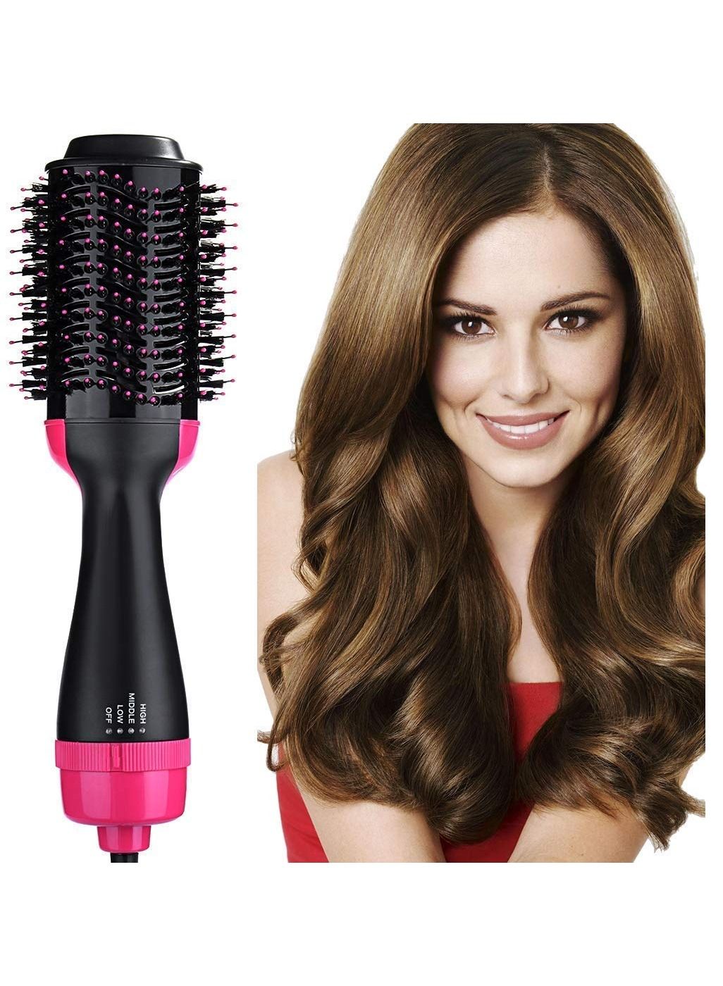 One Step Hair Dryer Volumizer Electric Hot Air Hair Straightener Curler Styling Brush Salon Negative Ion Generator Curling Comb