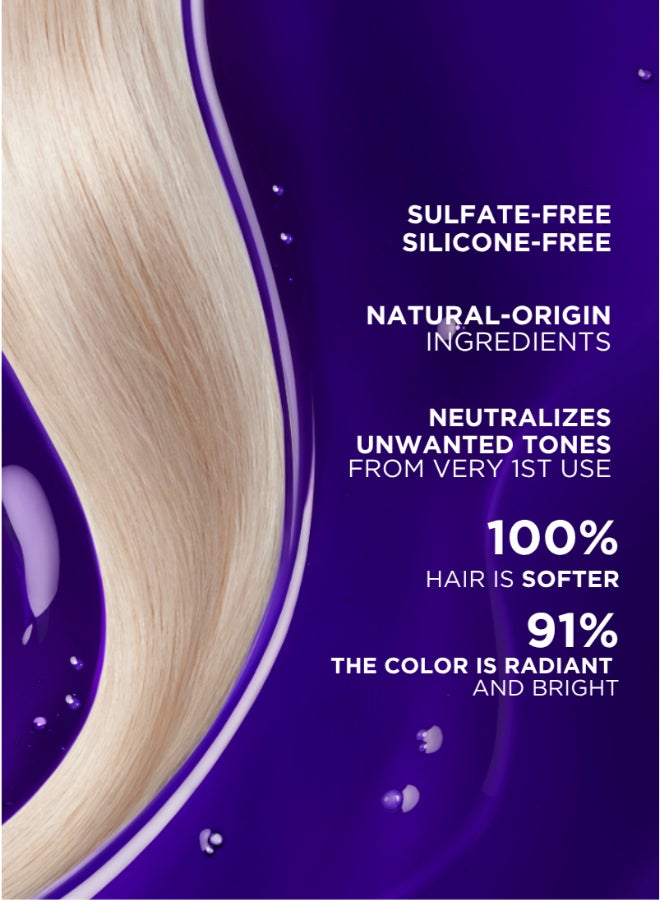 Phyto No Yellow Purple Shampoo, Toning Shampoo for Blonde, Grey & White Hair, Sulfate & Silicone-Free 250ml - image 3