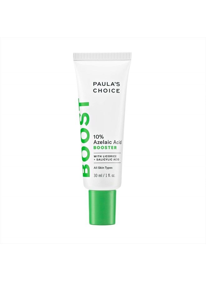 BOOST 10% Azelaic Acid Booster Cream Gel, Licorice Extract & Salicylic Acid, Oil-Free Skin Brightening Serum, 1 Ounce