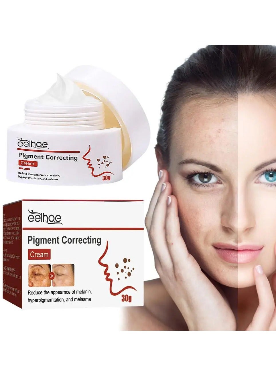 EELHOE Pigment Correcting Cream Freckles Removal Cream Pigment Correcting Serum Remove Melasma Age Spots Sunspots Whitening Freckle Removing Cream Effective Brightening Essence Remove Pigment Melanin