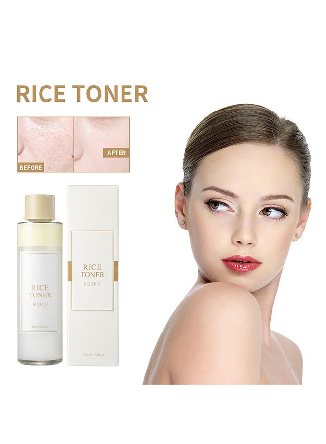 Rice Toner, 77.78% Rice Extract, Effectively Replenish Nutrients Improve Dryness Soften Cuticles Minimize Poreslighten Acne Scars Soothe And Repair Skin 150ml