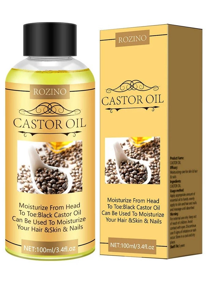 Castor Oil Hair Care Body Massage Essential Oil Facial Skin Care Moisturizing Castor Oil