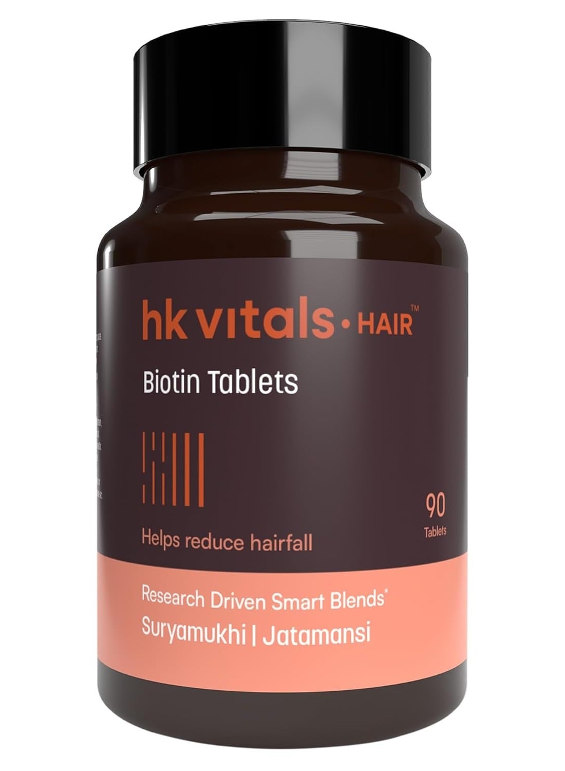 hk vitals Biotin (90 Tablets) Supplement for Hair Growth, Strong Hair and Glowing Skin, Fights Nail Brittleness