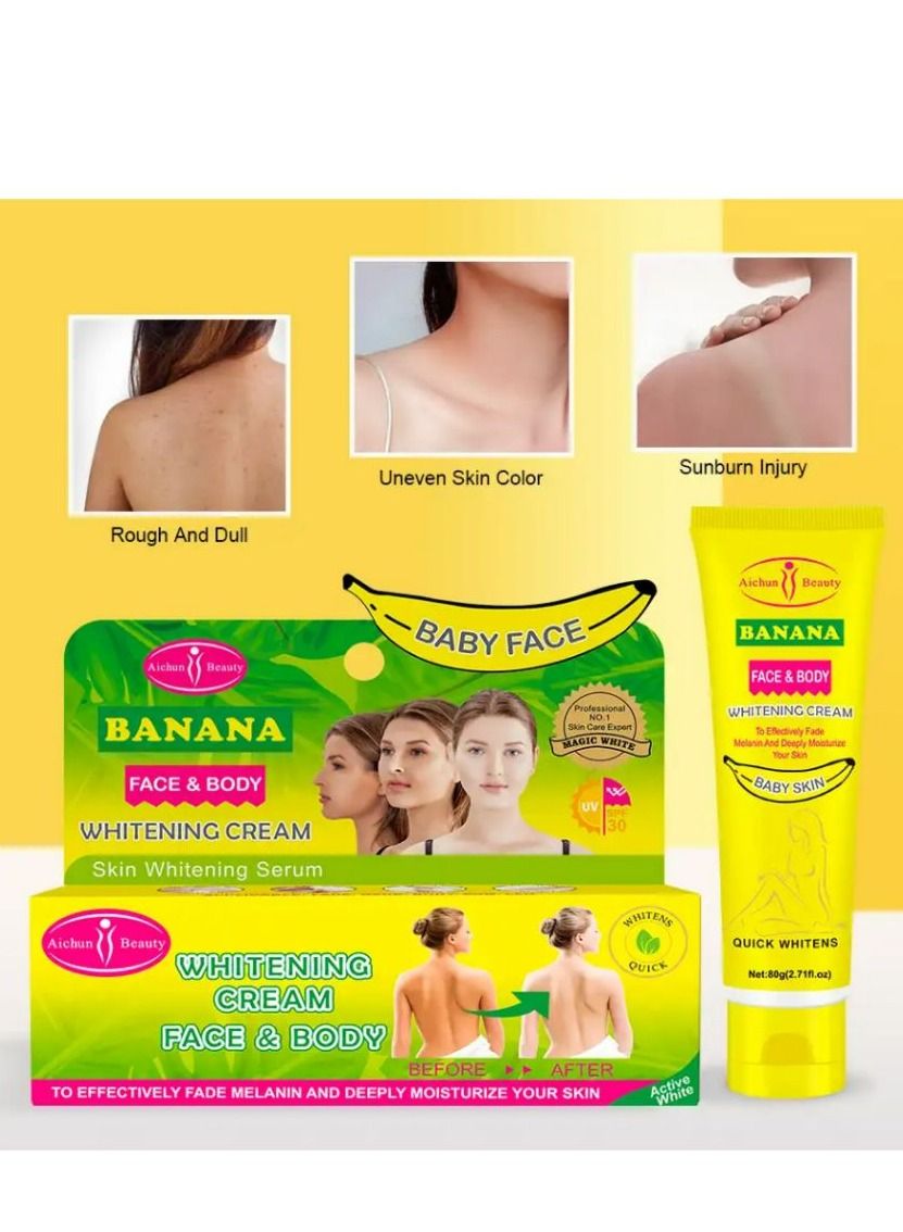 Professional Whitening Cream Face & Body Banana Magic Whitening Cream For All Skin 80 g