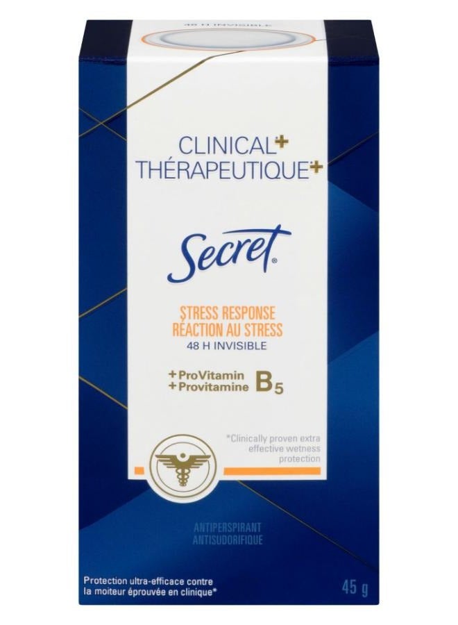 Clinical Stress Response Reaction AU Stress Antiperspirant and Deodorant Fast Acting 45g