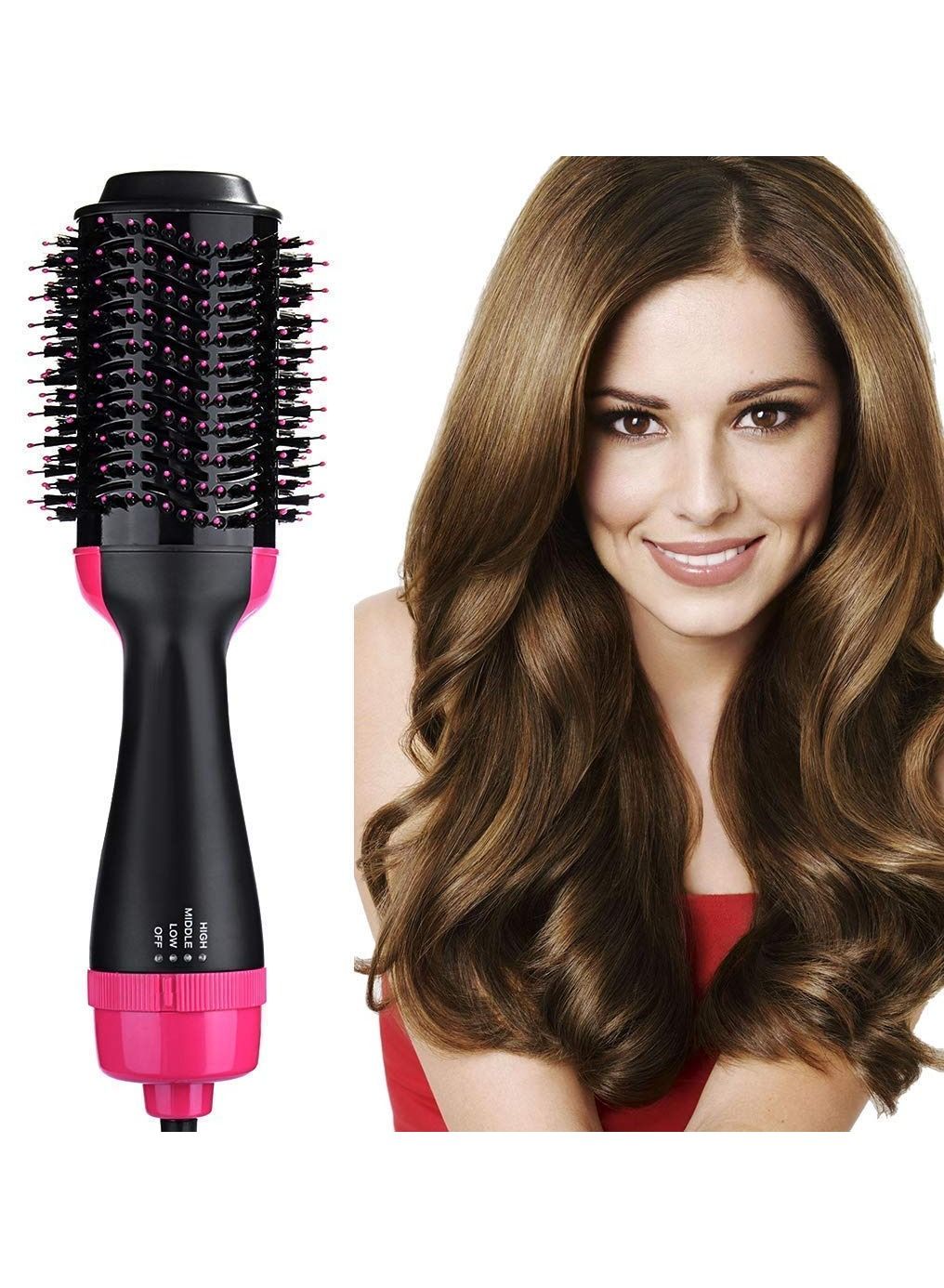 Professional One Step Hair Dryer Brush Smoothing Device 2 in 1 Hair Straightener and Hair Straightener in One Salon Electric Hot Air Curling Iron
