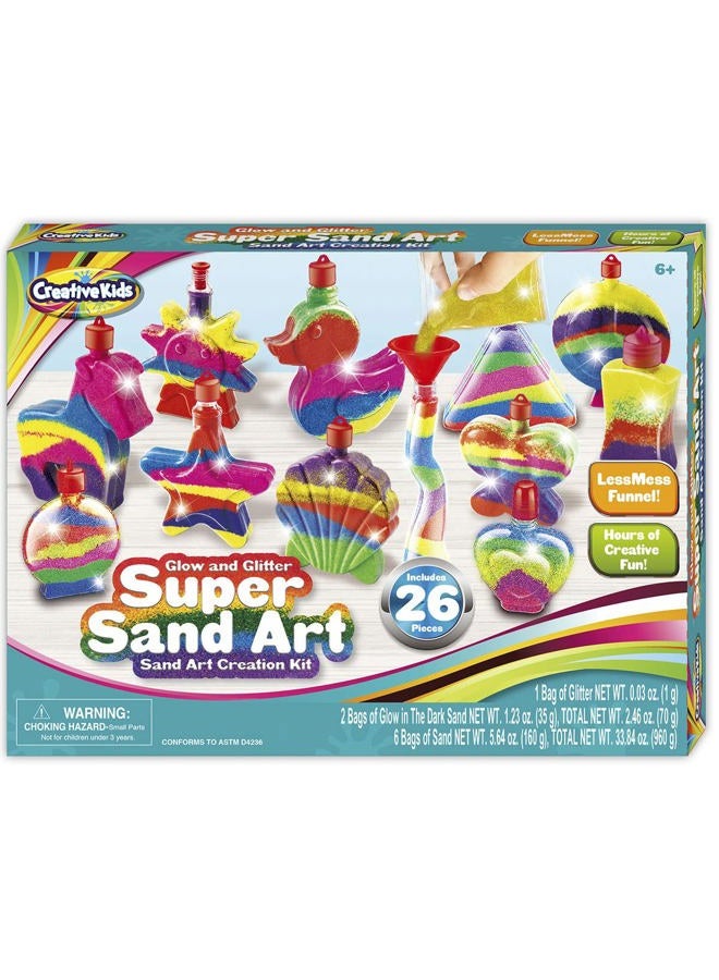 Glow in the Dark Super Glitter Sand Art Kit