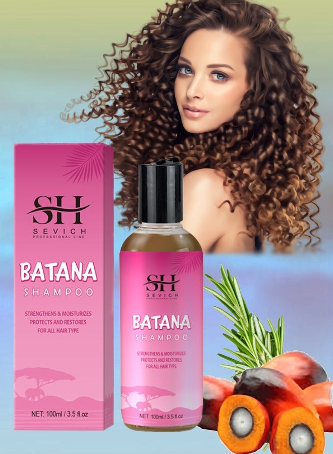 100ml Batana Oil Shampoo Natural 100% Raw Batana Oil Hair Care Shampoo for Strengthens Nourishes Moisturizes Protects Restores Hair and Repair Damaged Hair Loss Hair Growth All Hair