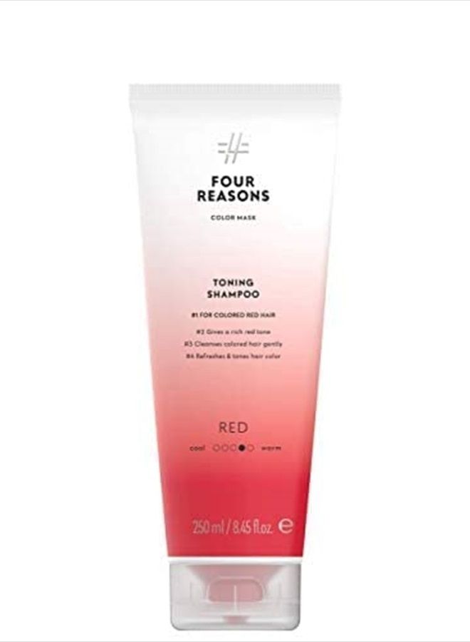 Color Mask Shampoo - Sulfate Free Toning Red Shampoo for Red Hair - Color Depositing Red Shampoo, VEGAN, 8.45 Fl Oz (Red)