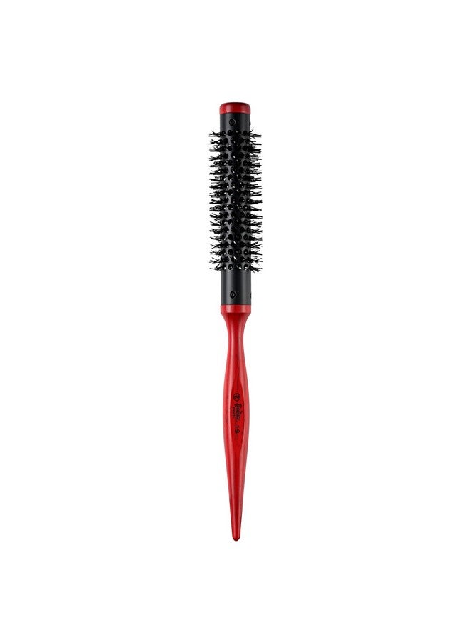 Beauté Secrets Small Round Brush for Blow Drying, 0.75 Inch Mini Hard Bristle Quiff Roller Brush Curling Brush Wooden Handle Nylon Bristles Styling Hair Brush for Curling, Short Hair,Thin Hair (0.75 Inch | 19 mm)