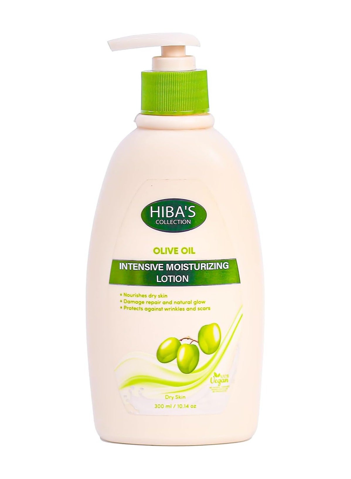 HIBA'S COLLECTION Olive Oil Intensive Moisturizing Lotion Nourishes Dry Skin Intensive Care Lotion 300ml 10.14 oz