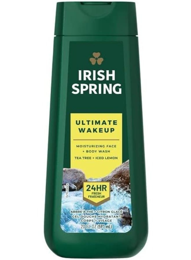 Ultimate Wakeup moisturizing face & Body Wash for Men by tea tree + iced lemon 591ml