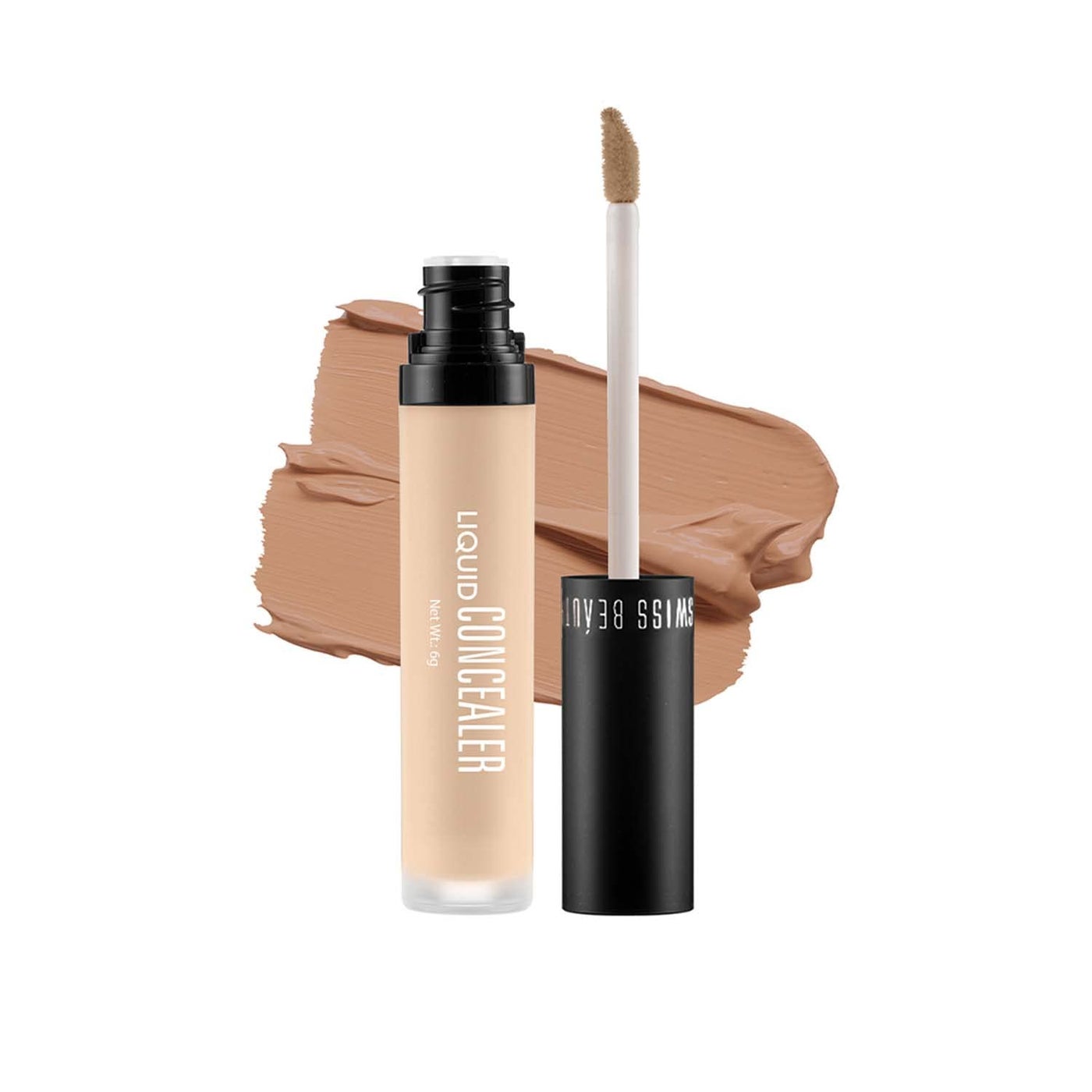 Swiss Beauty Liquid Light Weight Concealer With Full Coverage |Easily Blendable Concealer For Face Makeup With Matte Finish | Shade - Clair Moyen 6g