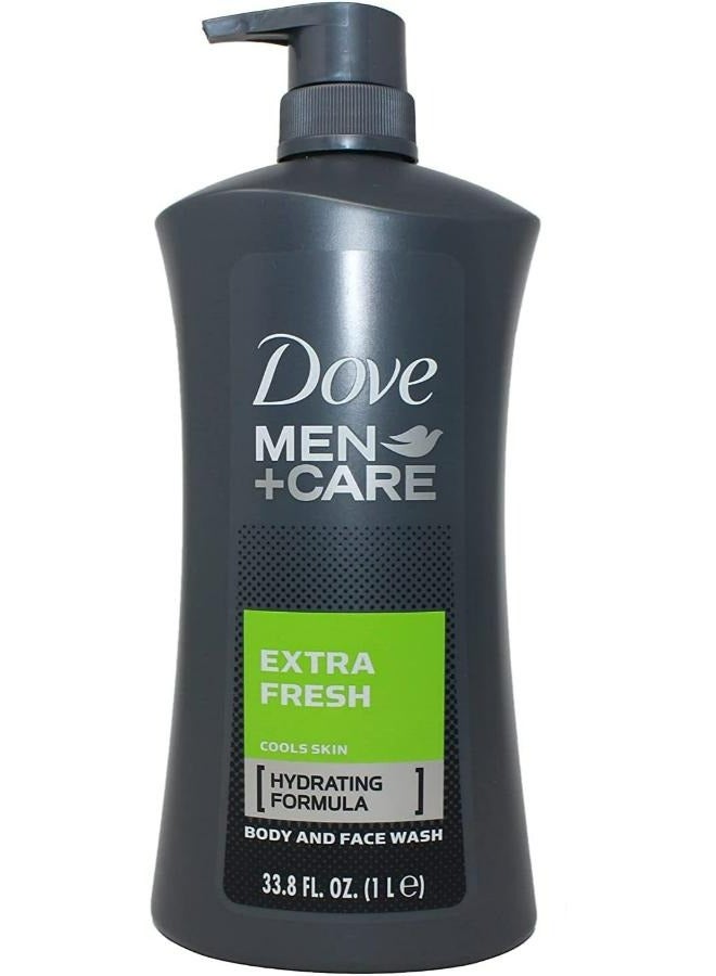 Body Wash And Face Wash Extra Fresh Hydrating Formula 1 Liter