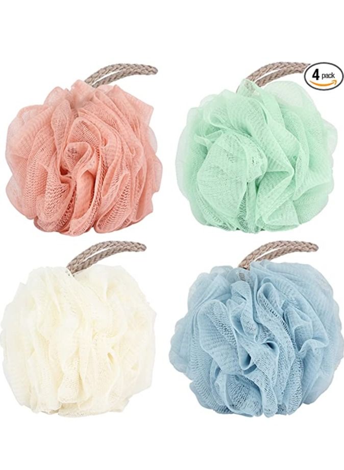 Bath Sponges Shower Loofahs 50g Mesh Balls Sponge 4 PCS