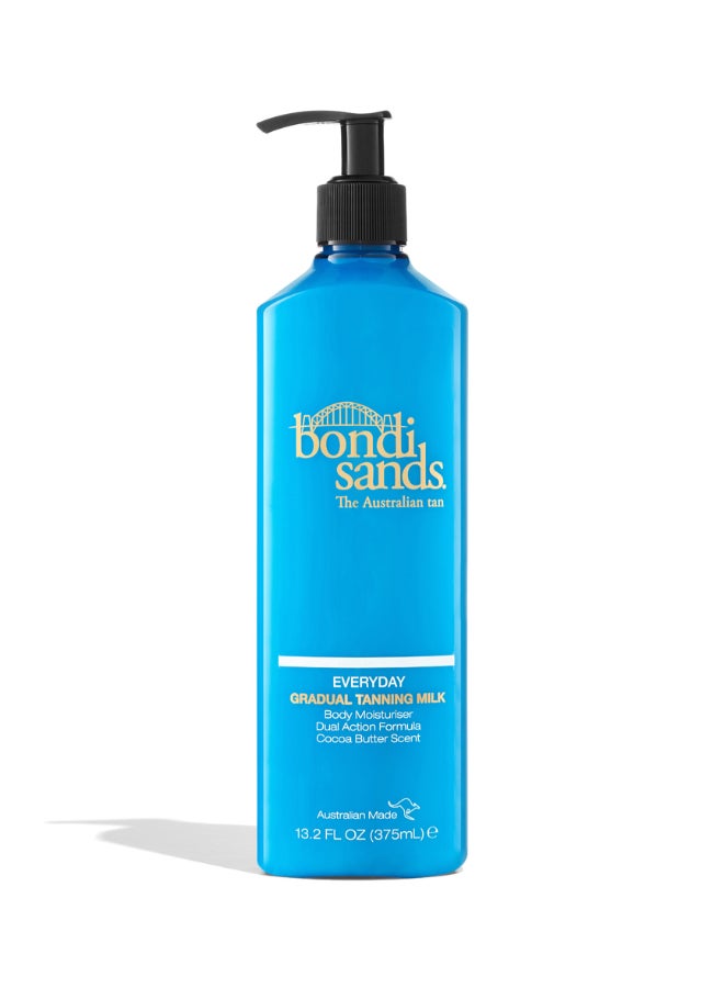 Everyday Gradual Tanning Milk 375ml | Daily Moisturising Self Tan Lotion for Natural-Looking Glow | Build-Up Colour Gradual Tanner for Face & Body | Hydrating Streak-Free Sunless Tan Milk