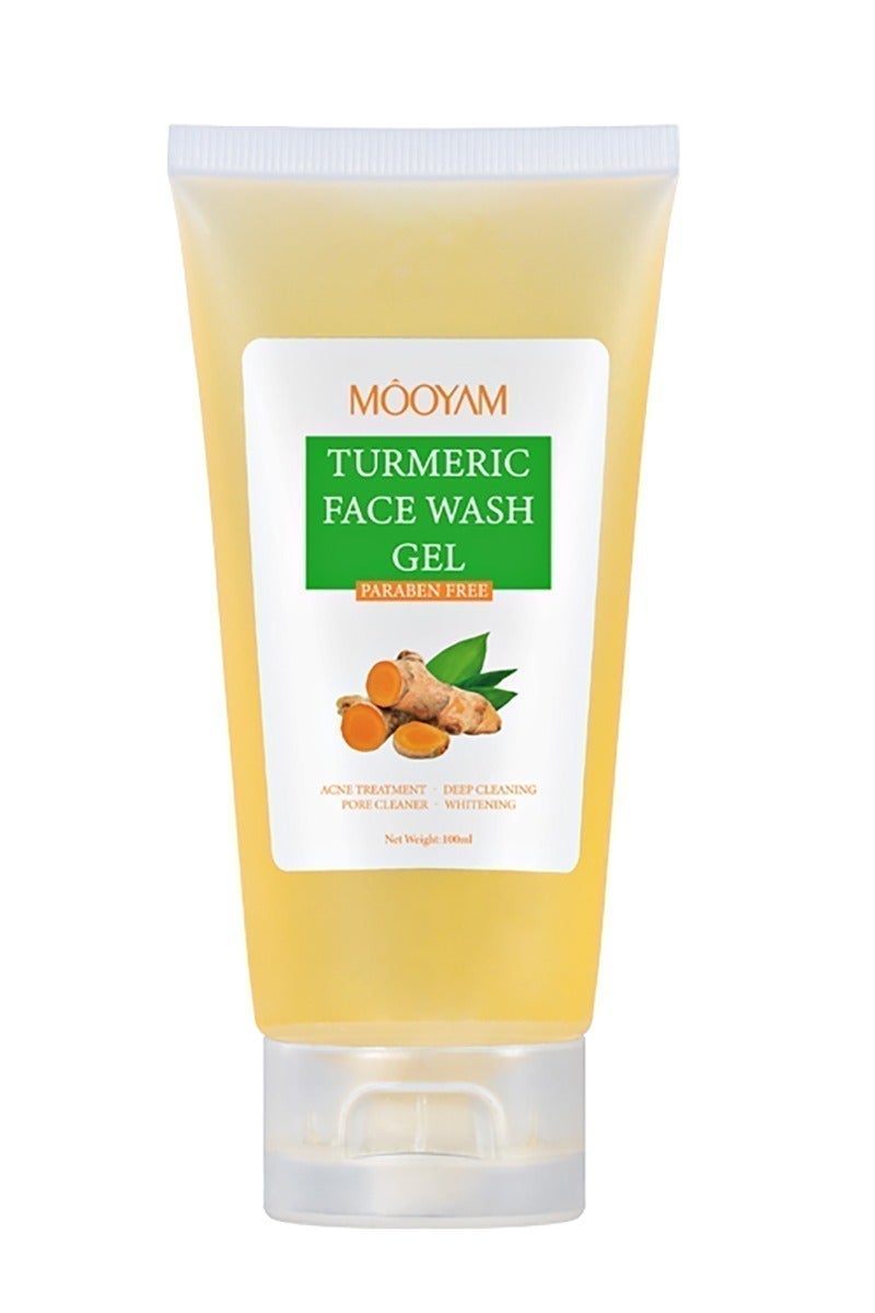 Turmeric Face Wash Gel 100ml Acne Treatment and Deep Cleaning Pore Cleanser for Whitening and Clear Skin